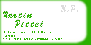 martin pittel business card